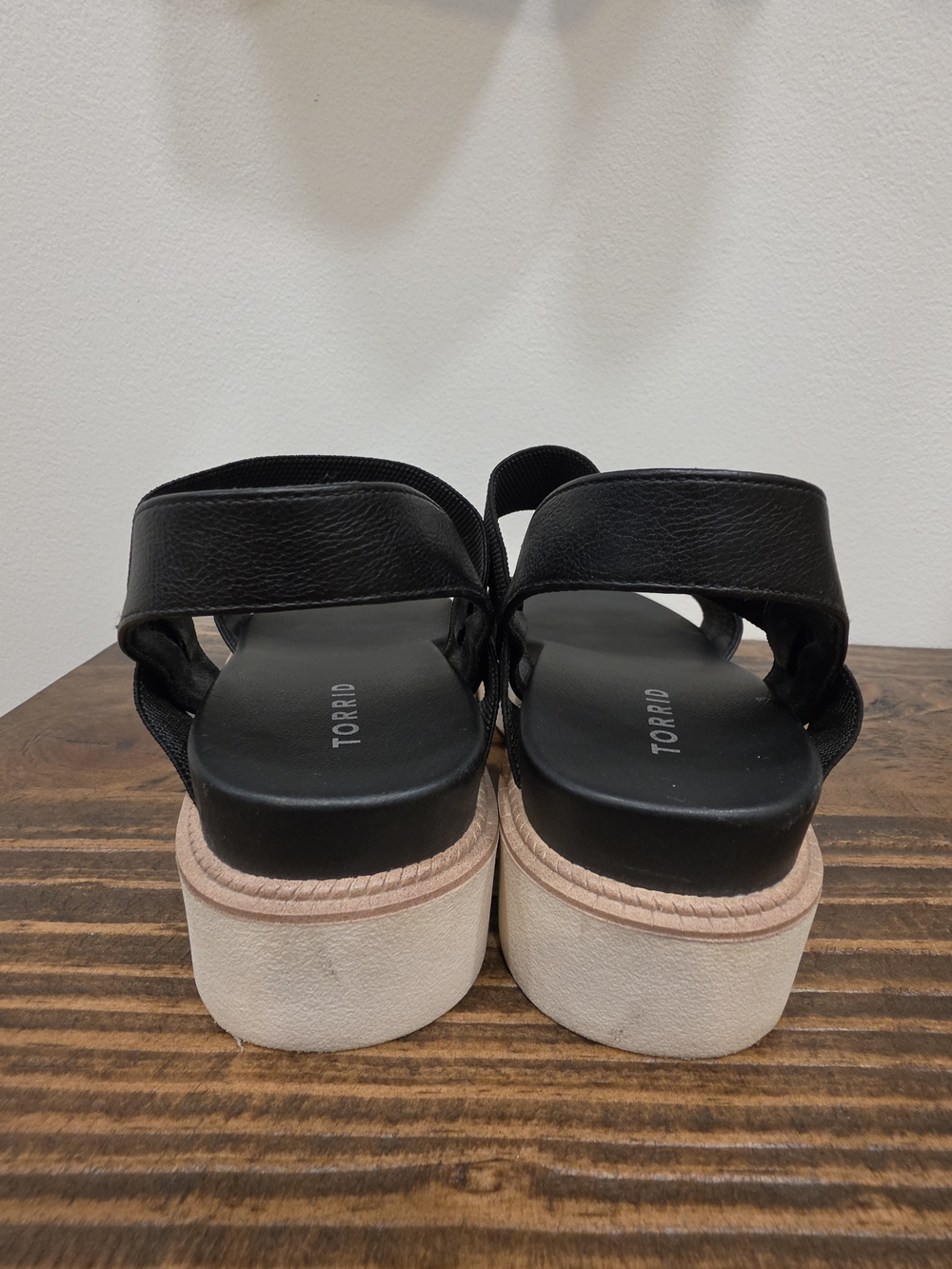 torrid Black Platform Slingback Sandals with Contrast Sole - Picture 5 of 9